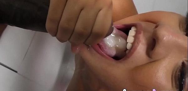 Analized gloryhole teen sucks cock